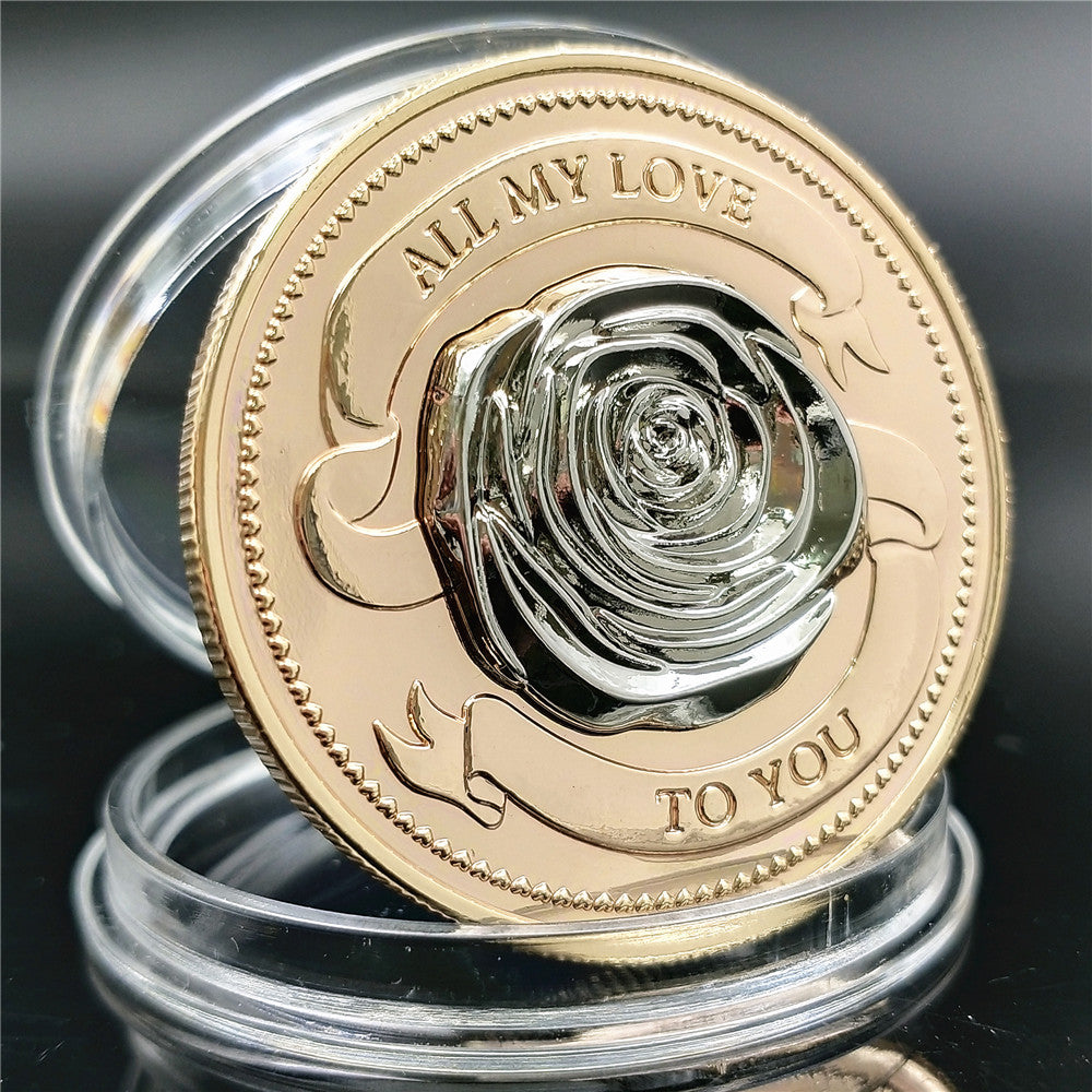 Love Rose Commemorative Coin – Gifts for Couples — 1