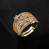 Real Gold Plating Opening Adjustable Copper Ring Women – Gifts for Her — 2