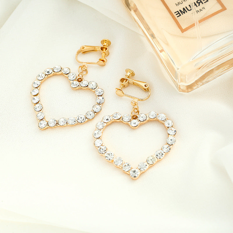 Versatile Peach Heart Diamond Earrings For Women – Gifts for Her — 1