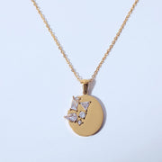 Titanium Steel Mirror Irregular Zircon Necklace – Jewelry Gift Ideas — 14