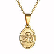 Cute Angel Stainless Steel Necklace For Boys – Jewelry Gift Ideas — 3