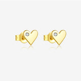 S925 Loving Heart In Sterling Silver Simple Stud – Unique Gift Ideas — 5