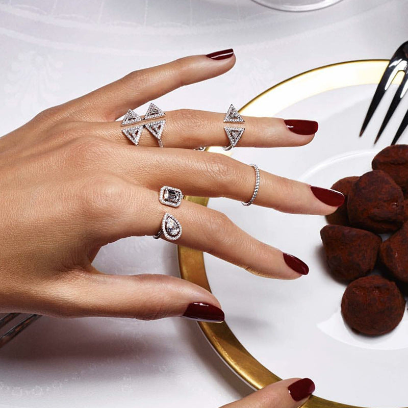 Personalized Simple Geometric Double Ring – Birthday Gifts — 1