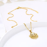 Round Zircon Eye Pendant Necklace – Jewelry Gift Ideas — 4