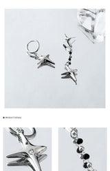 Female Minority Design Asymmetric Four Star Silver – Gifts for Her — 5