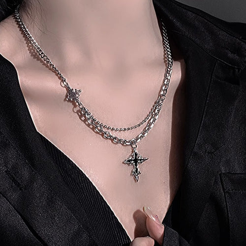 Dark Cross Necklace Men's Fashion Accessories – Stylish Gifts — 1