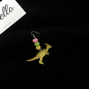 Bungee Beautiful Girl Childlike Dinosaur Earrings – Gifts for Kids — 3