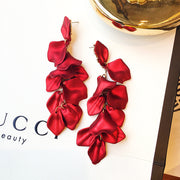 Rose tassel silver needle earrings – Gift Ideas — 6