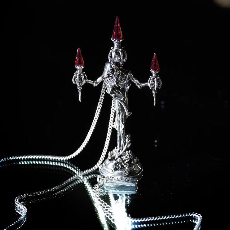 British Retro Gothic Style Dried Bone Candlestick – Jewelry Gift Ideas — 1