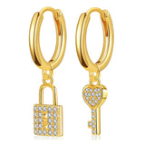 Love Key Lock Design Earrings – Gifts for Couples — 2