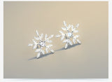 Lovely Temperament Snowflake Diamond Earrings – Holiday Gift Ideas — 3