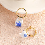 Vintage Hand Painted Blue And White Ceramic Beaded – Stylish Gifts — 12