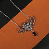 Flower Pendant Necklace Halloween Black – Jewelry Gift Ideas — 6