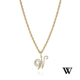 26 Letter Necklace Inset Zircon 18k Gold Necklace – Jewelry Gift Ideas — 14