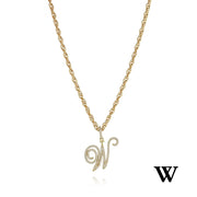 26 Letter Necklace Inset Zircon 18k Gold Necklace – Jewelry Gift Ideas — 14