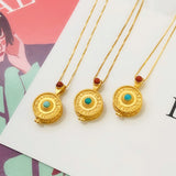 Turquoise Six Character Proverb Pendant Necklace – Jewelry Gift Ideas — 4