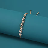 Wave Cross Gold Plated White Zircon Adjustment – Jewelry Gift Ideas — 3