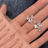 Women's Diamond Bow Zircon Stud Earrings – Gifts for Her — 5