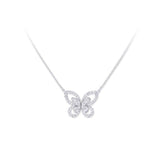 Sterling Silver Diamond Clavicle Chain Pendant – Jewelry Gift Ideas — 4