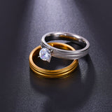 Frosted Titanium Steel Couple Ring Wedding – Gifts for Couples — 3