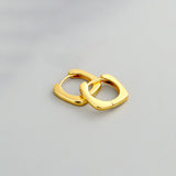 French Retro Geometric Square Metal Earrings Women – Gifts for Her — 3
