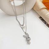 Double Decorative Titanium Steel Necklace Light – Jewelry Gift Ideas — 2