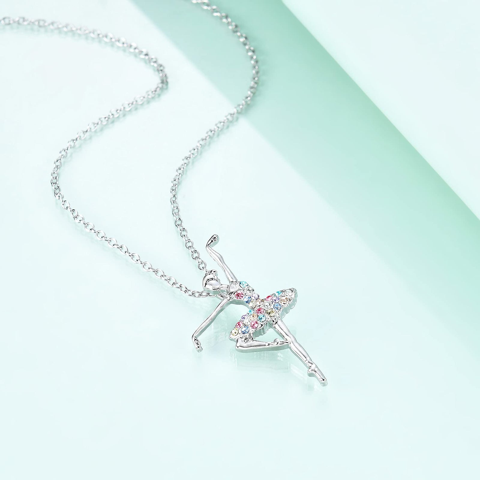 Alloy Colorful Dance Girl Shape Necklace – Jewelry Gift Ideas — 1