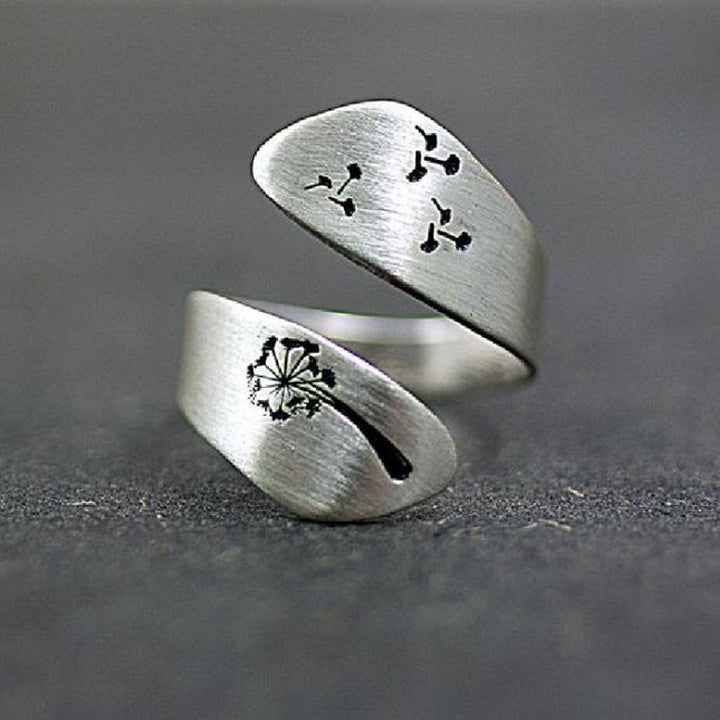 Dandelion Ring Printing Casual Split Ring – Small Gift Ideas — 1