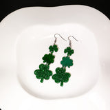 Elegant Acrylic Green Clover Earrings – Meaningful Gifts — 4
