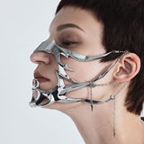 Niche Design Shaped Fluid Lip Ring Face Ornament Earrings – Gift Ideas — 3