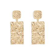 Alloy Pleated Elegant And Simple Earrings Geometric – Small Gift Ideas — 4