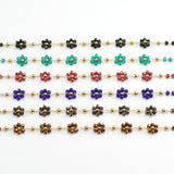 Color Crystal Flowers Stainless Steel Bracelet – Jewelry Gift Ideas — 10