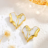 Liquid Irregular Heart-shaped Dripping Stud Earrings – Gifts for Her — 4