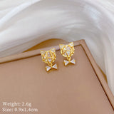 Necklace Light Luxury Full Diamond Bow Cat – Jewelry Gift Ideas — 5