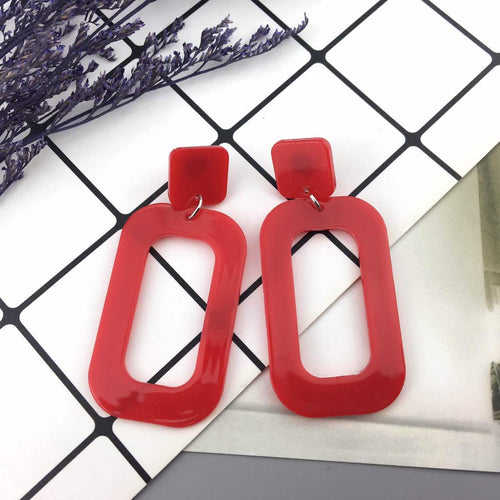 Acrylic Large Ring Fashion Earrings – Stylish Gifts — 2
