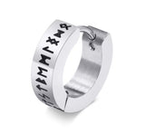 Vintage Norse Viking Runes Hoop Earrings For Men – Gifts for Him — 4