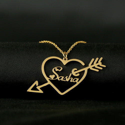 Customized One Arrow Piercing Name Necklace – Jewelry Gift Ideas — 2