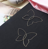 Butterfly Line Large Retro Women's Gold Earrings – Jewelry Gift Ideas — 5