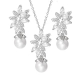 Zircon Inlaid Simple Earring Necklace – Jewelry Gift Ideas — 8