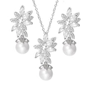 Zircon Inlaid Simple Earring Necklace – Jewelry Gift Ideas — 8