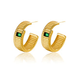 Retro Trendy Niche Plaid Earrings Do Not Fade – Birthday Gifts — 2