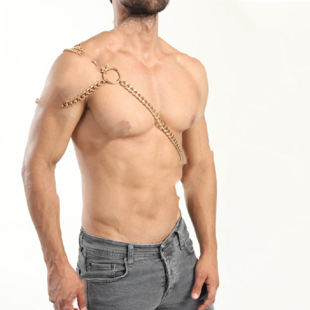 Fashion Stainless Steel Chest Strap For Men – Stylish Gifts — 1