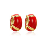Vintage Egg Surface Enamel Enamel Earrings Women – Gifts for Her — 5