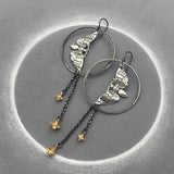 Skull Moth Pendant Earrings For Women – Jewelry Gift Ideas — 1