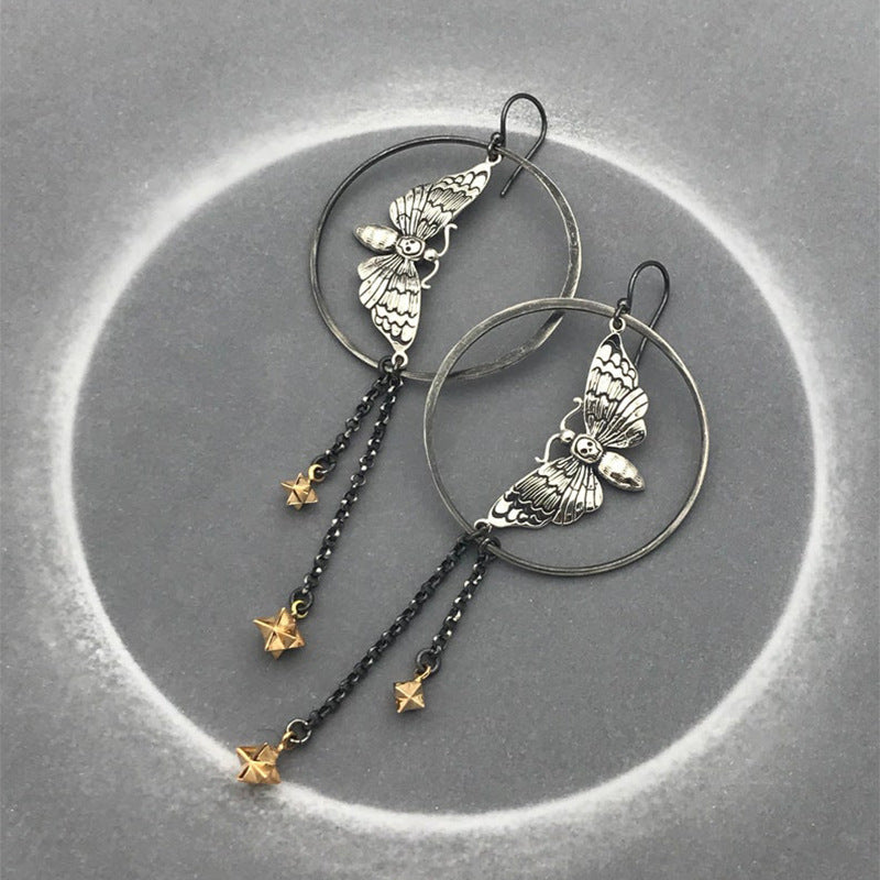 Skull Moth Pendant Earrings For Women – Jewelry Gift Ideas — 1