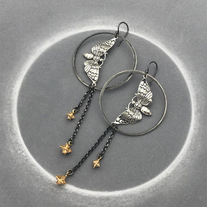 Skull Moth Pendant Earrings For Women – Jewelry Gift Ideas — 1