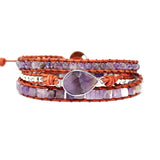 Vintage Amethyst Bracelet Beaded Bracelet Woven – Jewelry Gift Ideas — 2