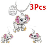 Two-tone owl bee necklace earring set – Jewelry Gift Ideas — 1