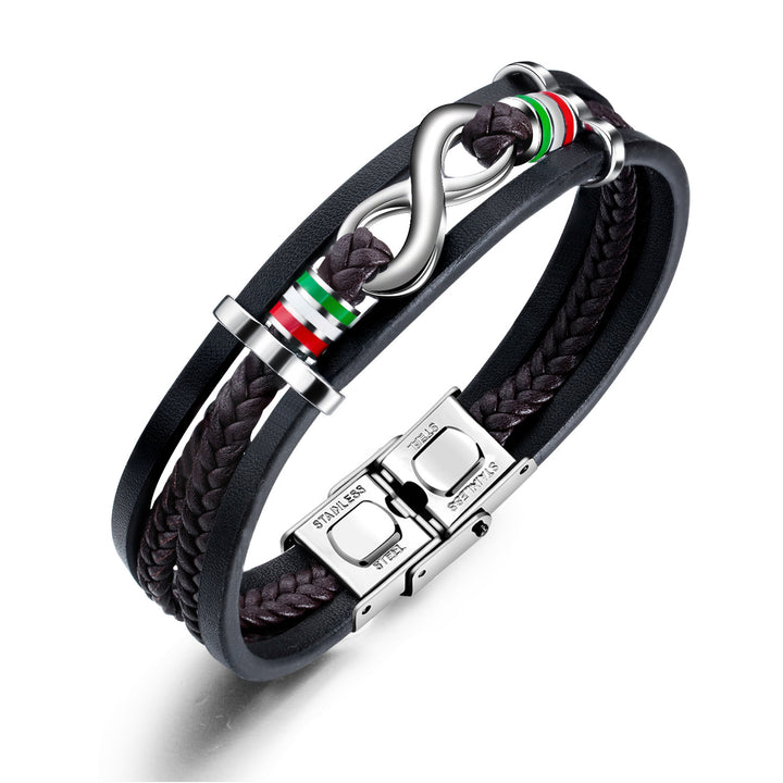 Multilayer Braided Leather Bracelet Infinite 8 – Jewelry Gift Ideas — 1