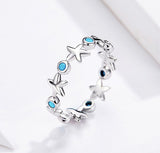 Sterling Silver Starfish Ring Platinum Ring – Thoughtful Gifts — 5